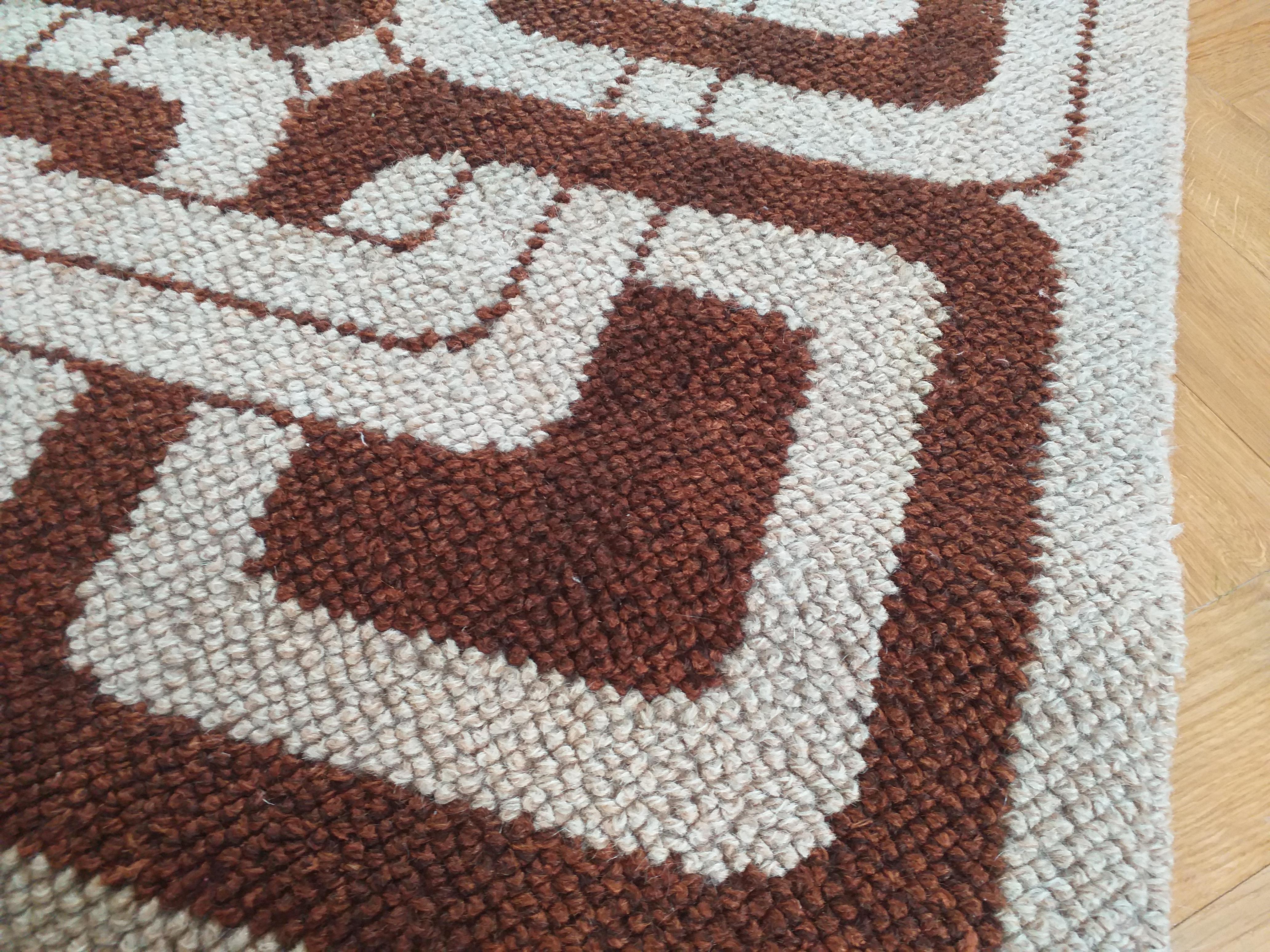 Mid-Century Modern Midcentury Geometric Rug / Carpet in Ege Rya Style, Denmark, 1960s