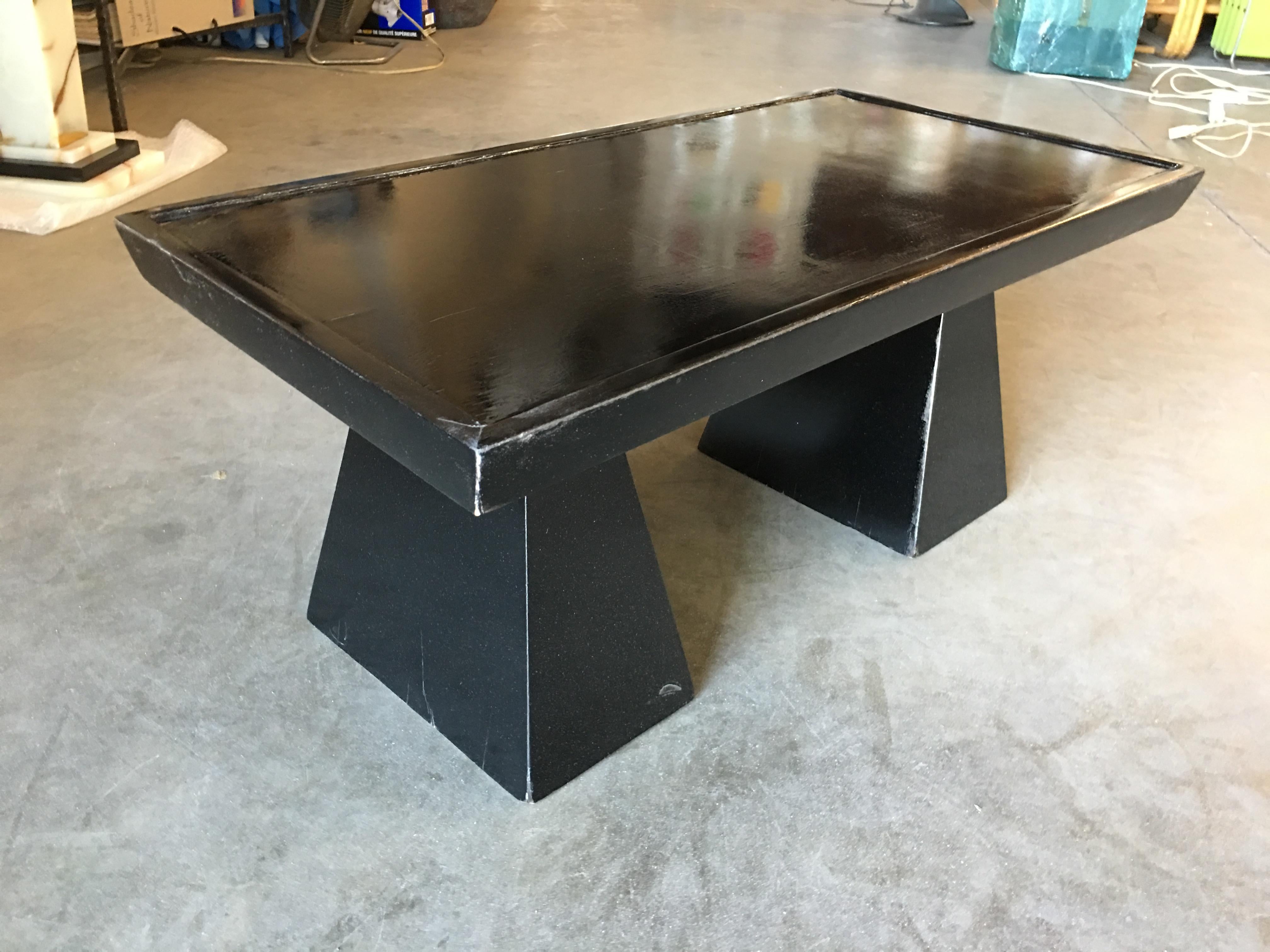 black mcm coffee table