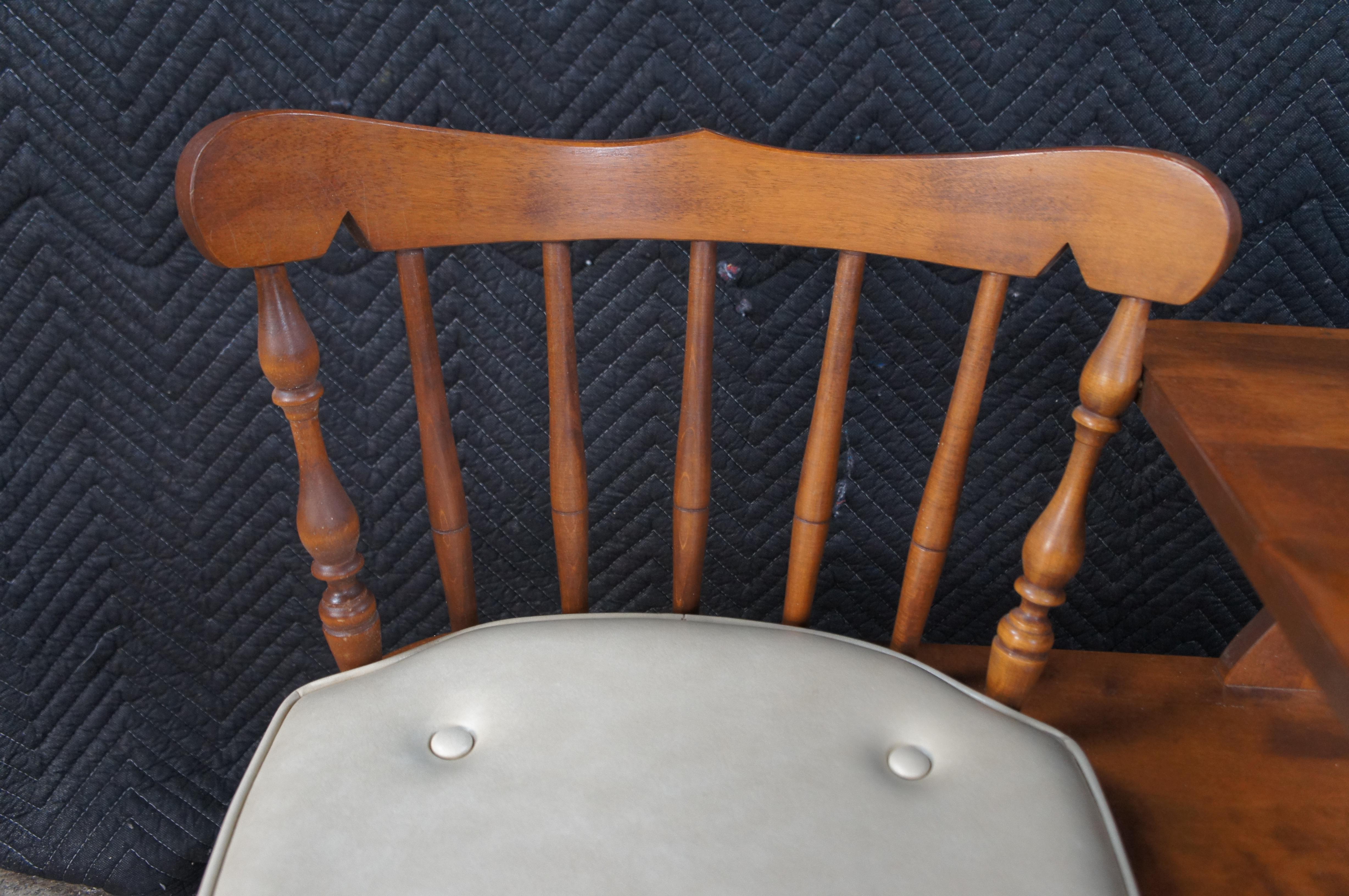 Fabric Mid Century George B Bent Maple Telephone Phone Gossip Bench Seat 34