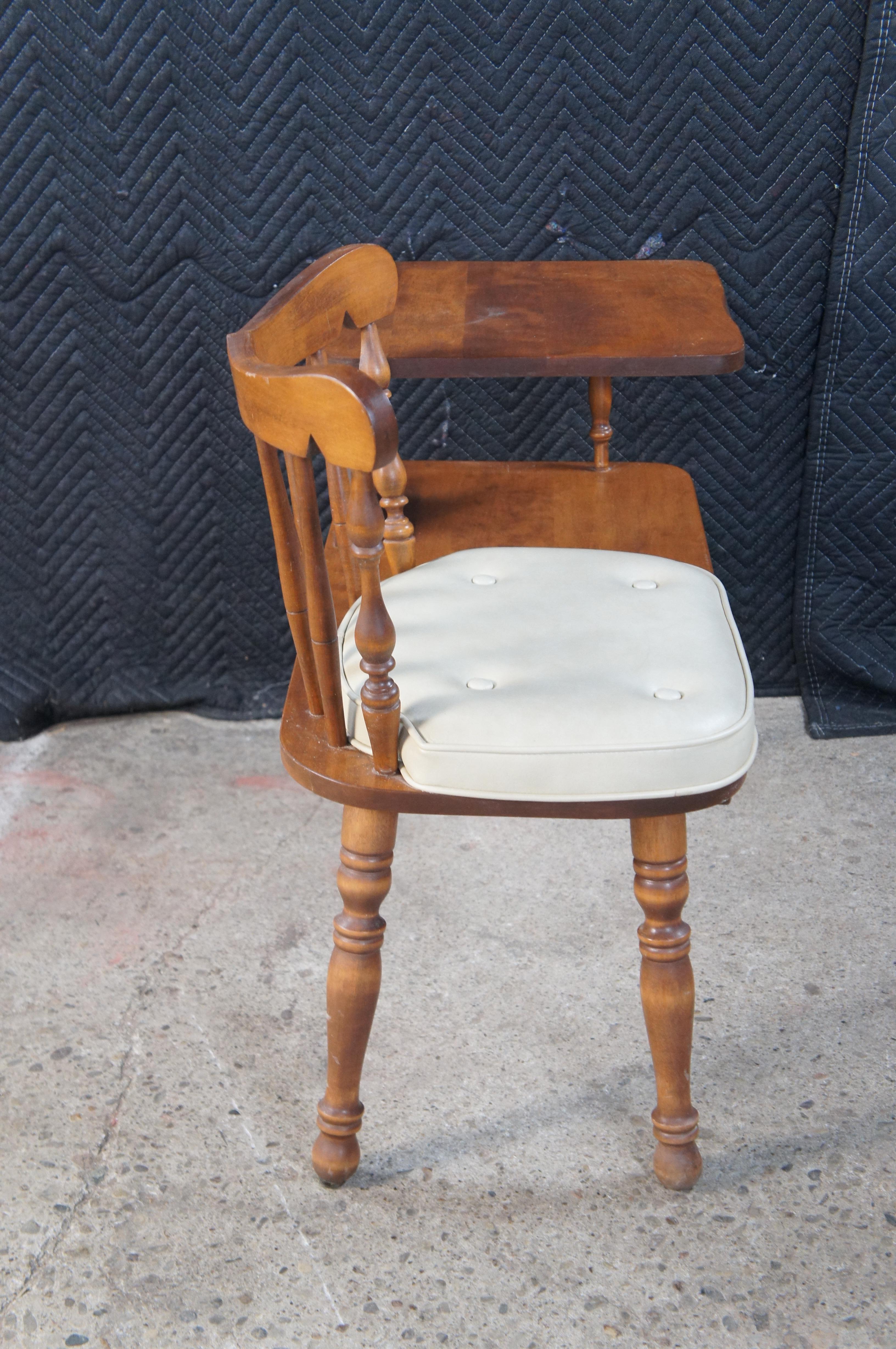 Mid Century George B Bent Maple Telephone Phone Gossip Bench Seat 34