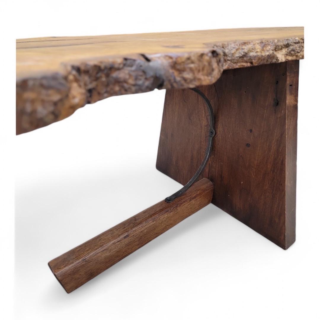 Mid-Century Modern Mid-Century George Nakashima Style Live Edge Coffee Table For Sale