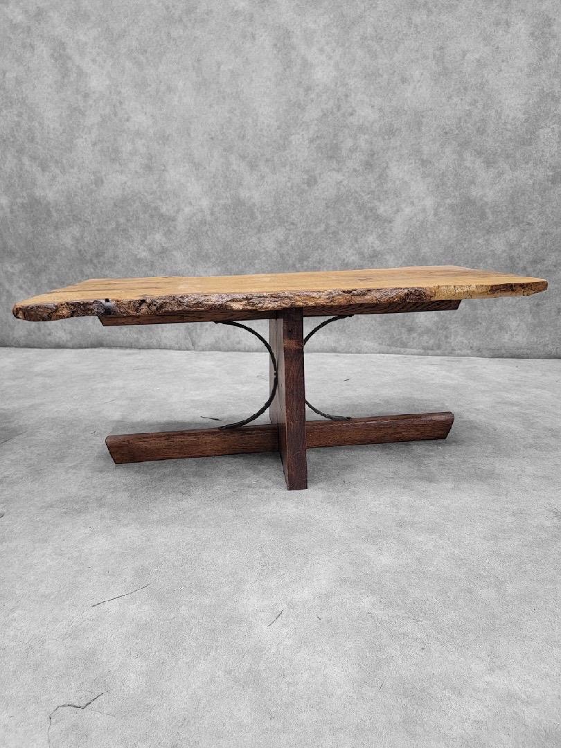 Unknown Mid-Century George Nakashima Style Live Edge Coffee Table For Sale