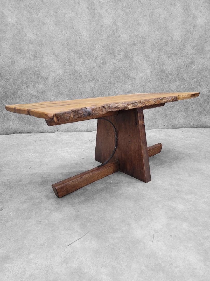 20th Century Mid-Century George Nakashima Style Live Edge Coffee Table For Sale