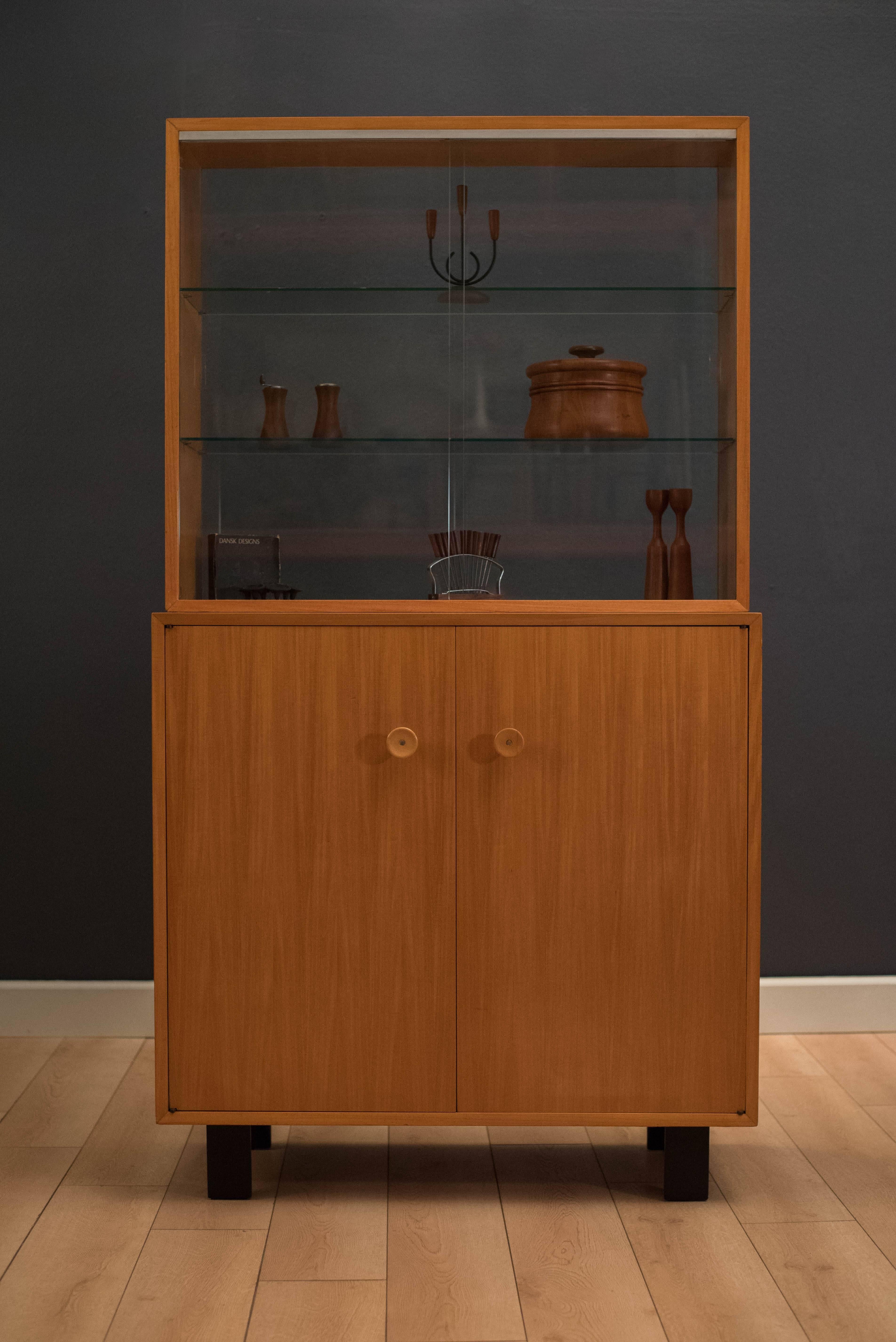 Glass Mid Century George Nelson Basic Cabinet for Herman Miller