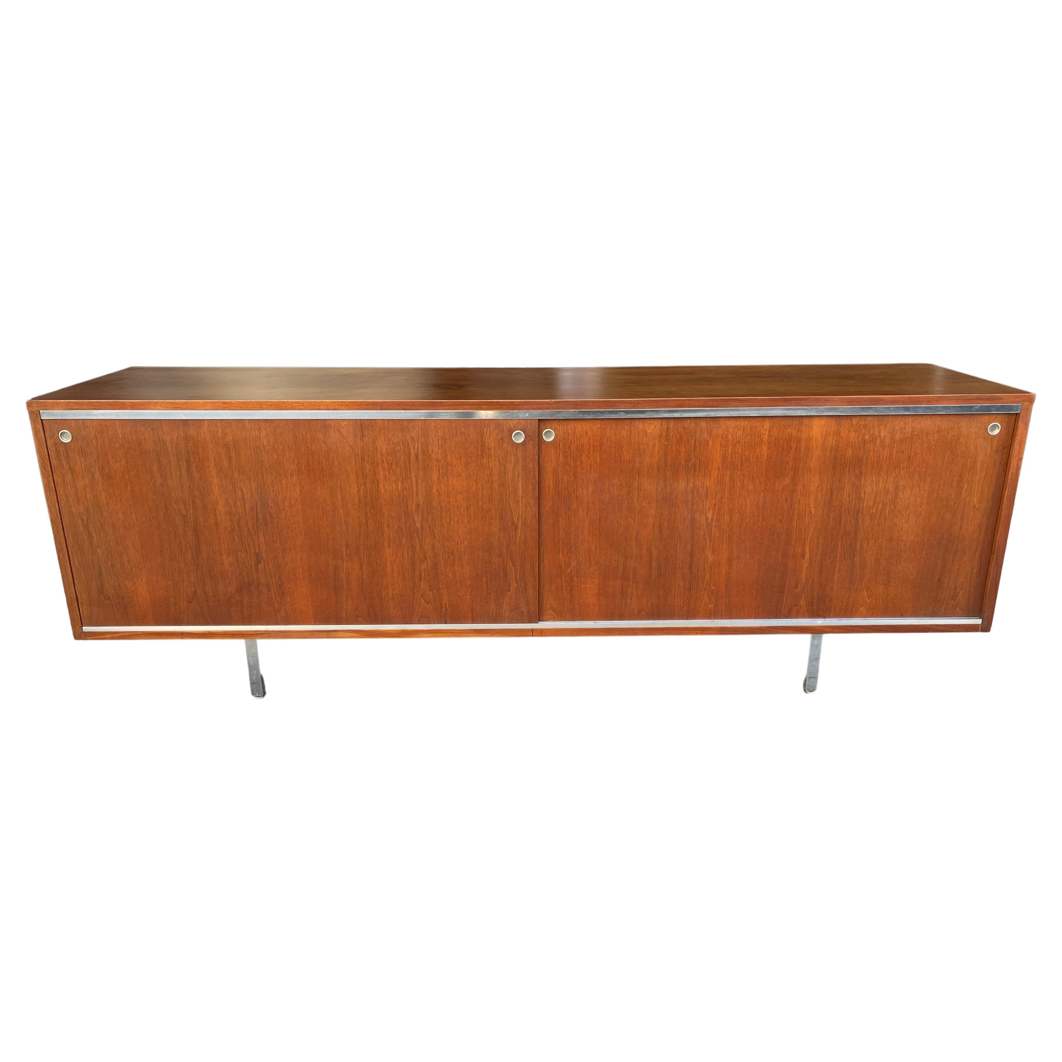 Mid Century George Nelson for Herman Miller Low Walnut Cabinet Credenza 1