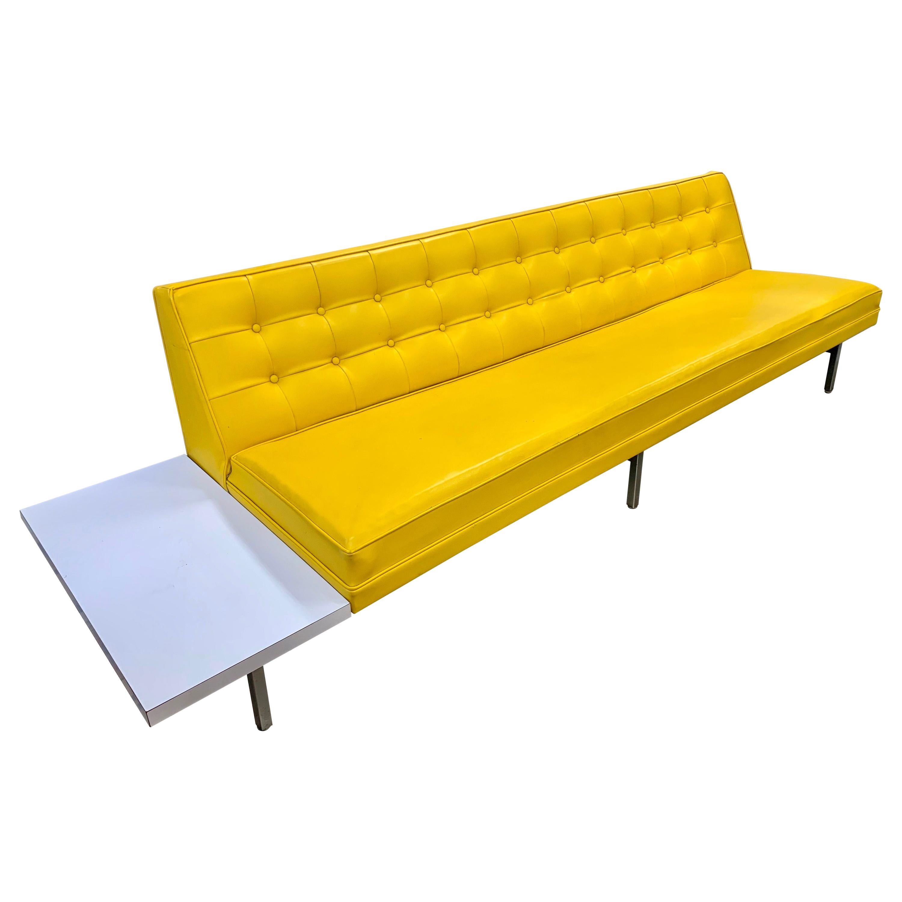 Midcentury George Nelson for Herman Miller Steel Frame Sofa with Table