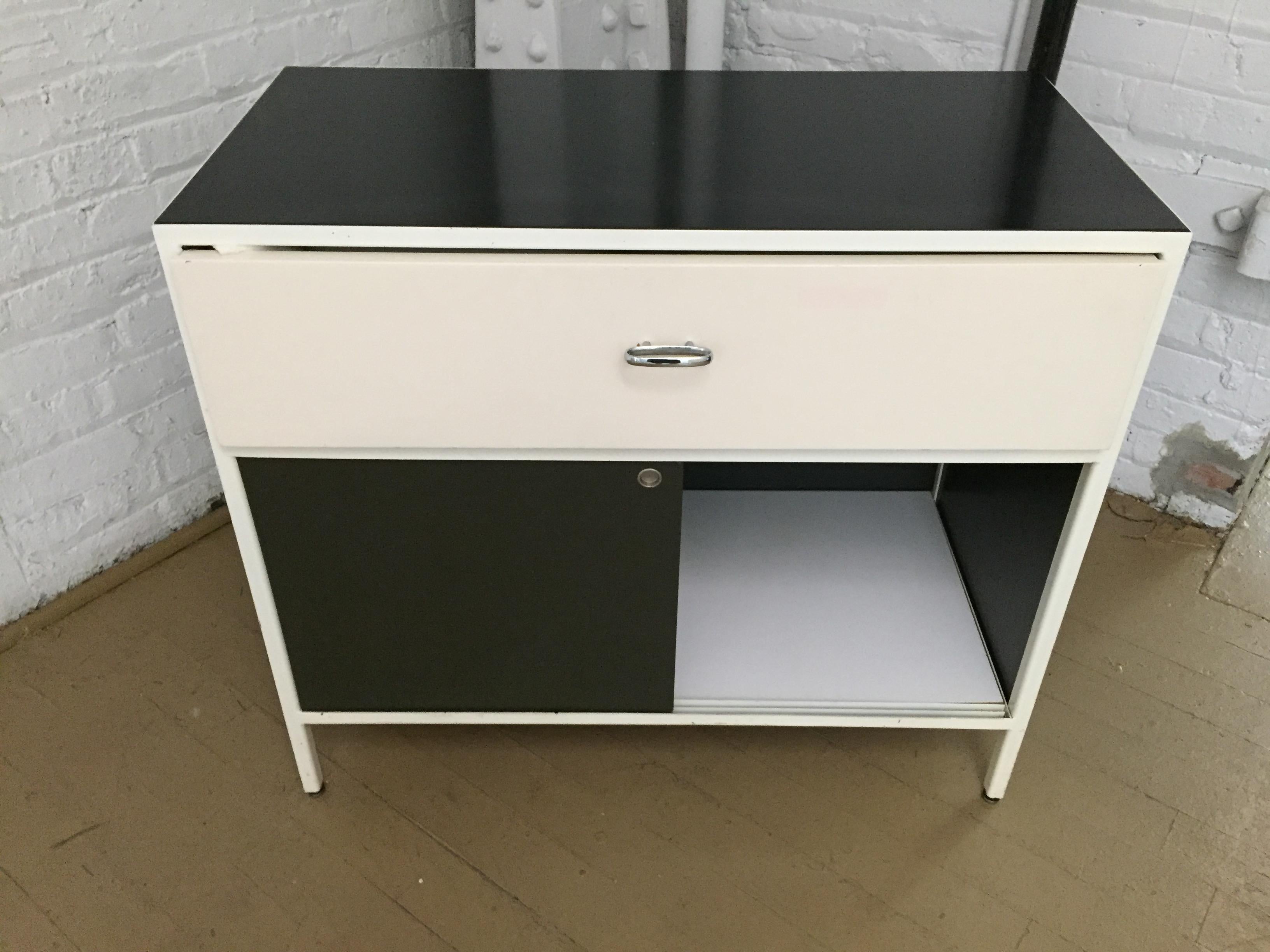 Mid-20th Century Mid-Century Modern George Nelson for Herman Miller Steelframe Nightstand  For Sale