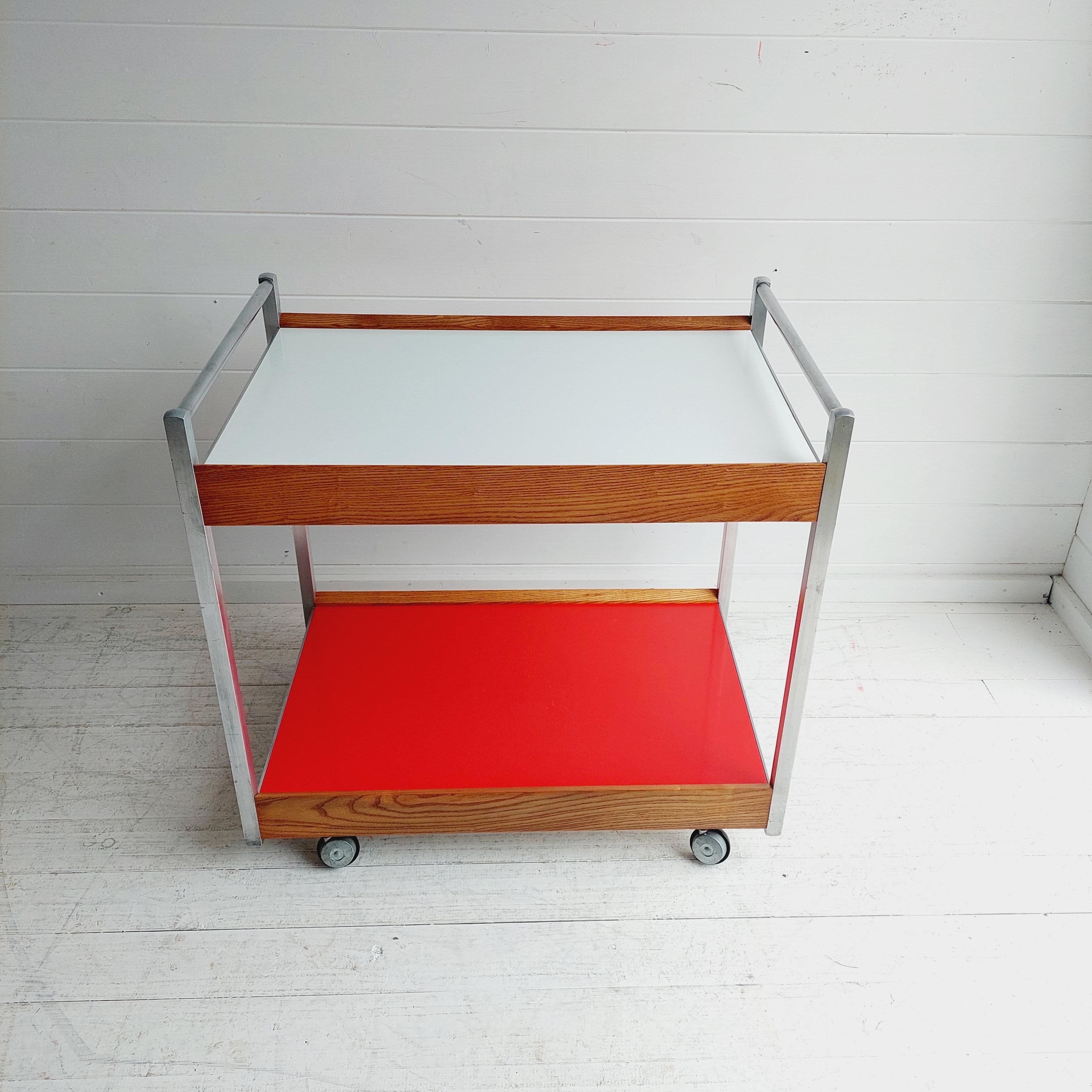 Aluminum Mid Century George Nelson For Herman Miller  Style Trolley 60s