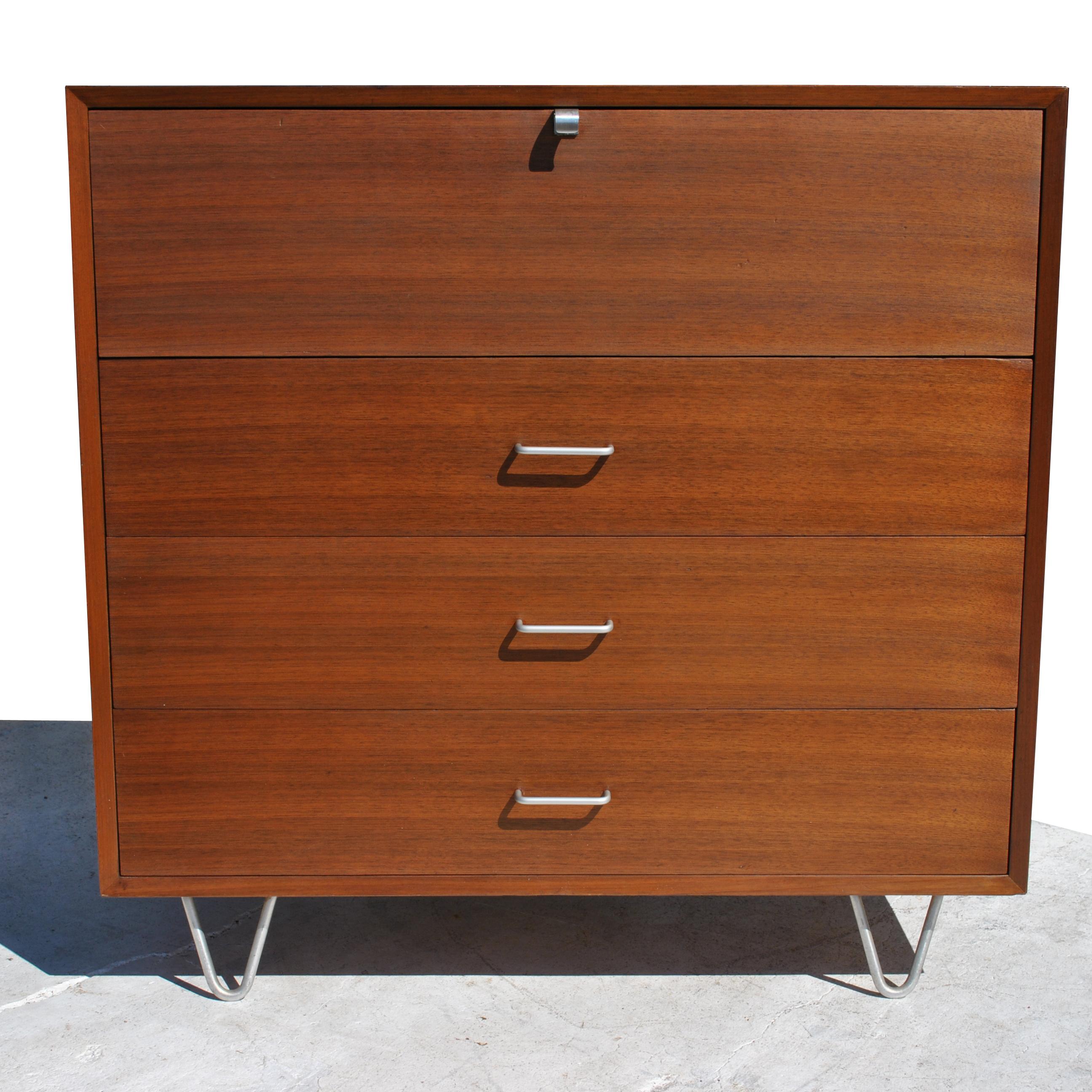 Midcentury George Nelson Gentlemens Secretary Chest In Good Condition For Sale In Pasadena, TX