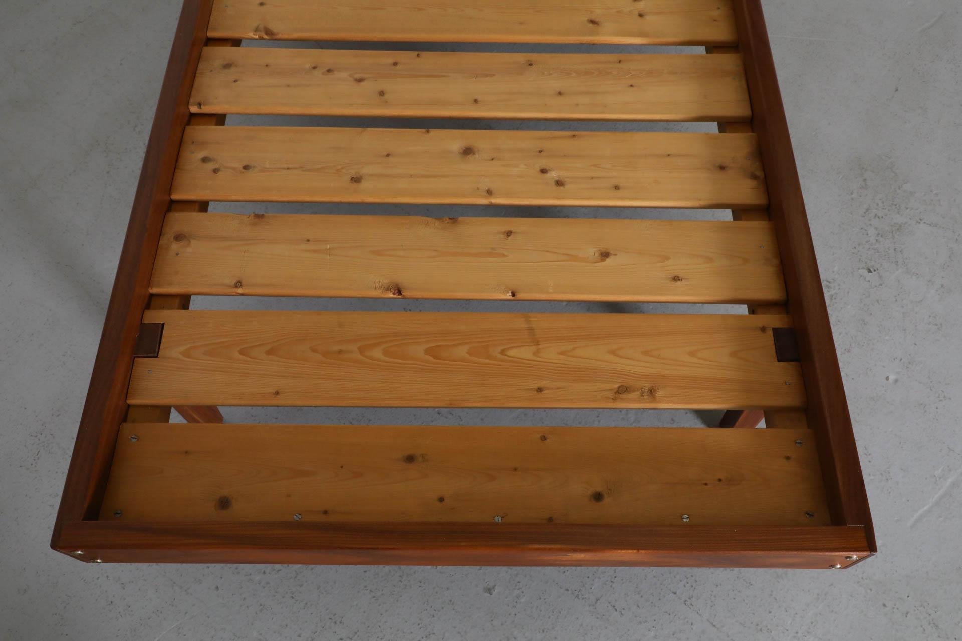 Mid-Century George Nelson Inspired Teak Daybed with New Beige Mattress & Bolster 11