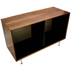 Midcentury George Nelson Rosewood Thin Edge Open Storage Cabinet, USA, 1950s