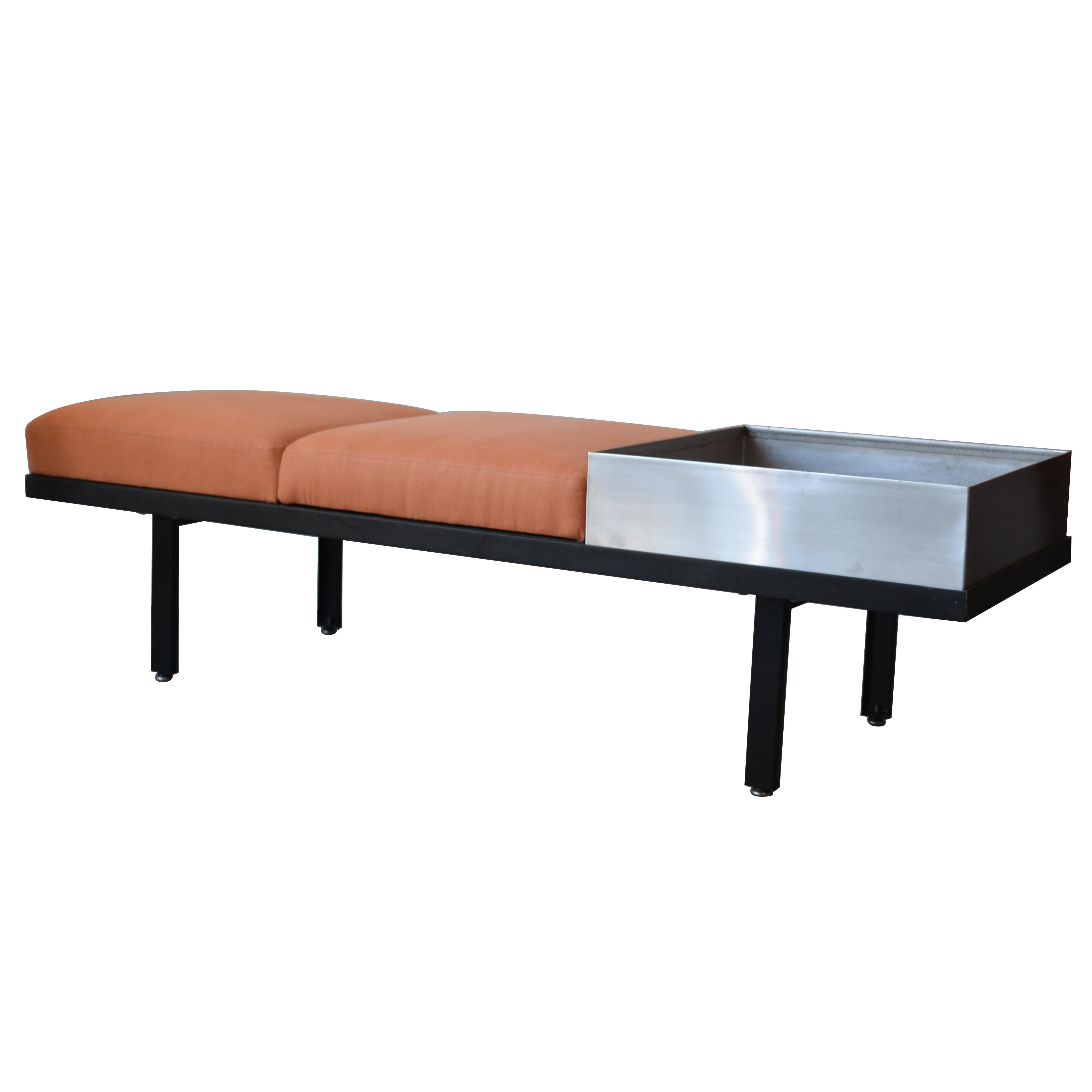 Mid Century George Nelson Steel Frame Planter Bench for Herman Miller,  1960's For Sale at 1stDibs