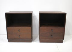 Mid Century George Nelson Styled Walnut Nightstands by Ramseur Furniture