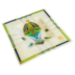 Mid Century Georges Briard Hot Air Balloon Glass Tray