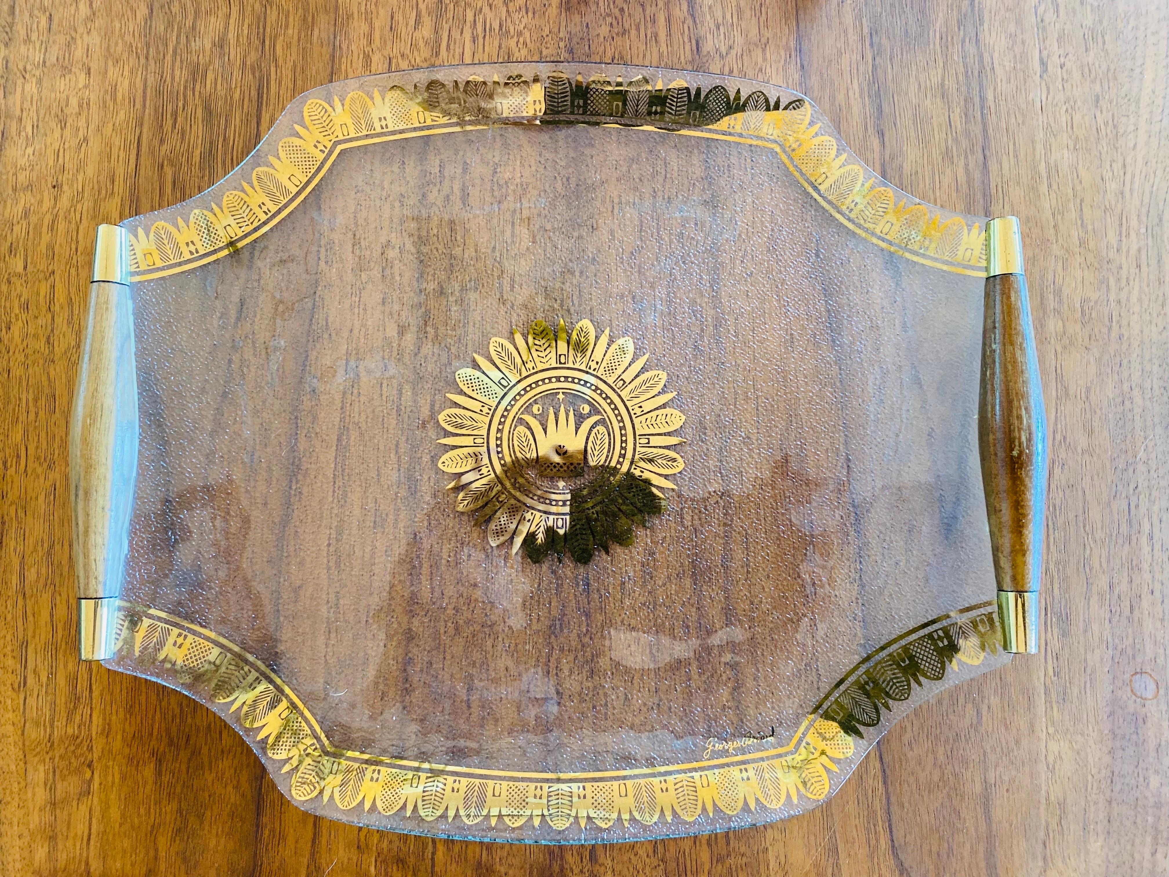 Bandeja de servir de mediados de siglo Georges Briard Años 60 en Bueno estado para la venta en San Diego, CA