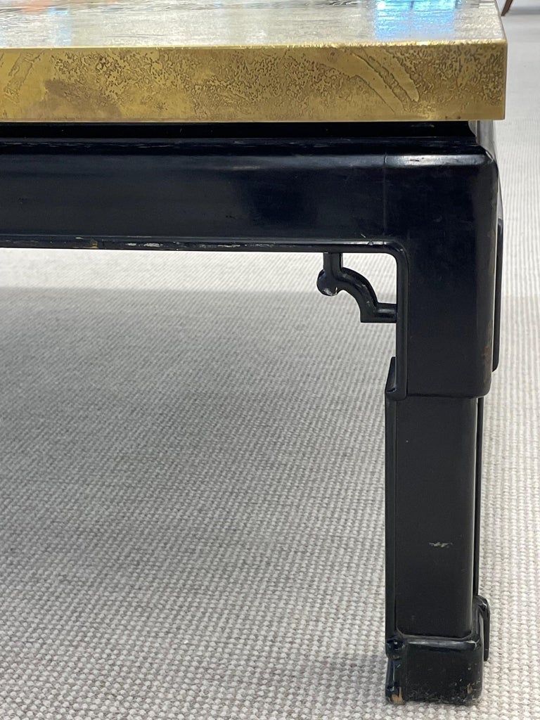 Mid-Century Georges Mathias Coffee Table, Signed, Etched Brass, Belgium ...