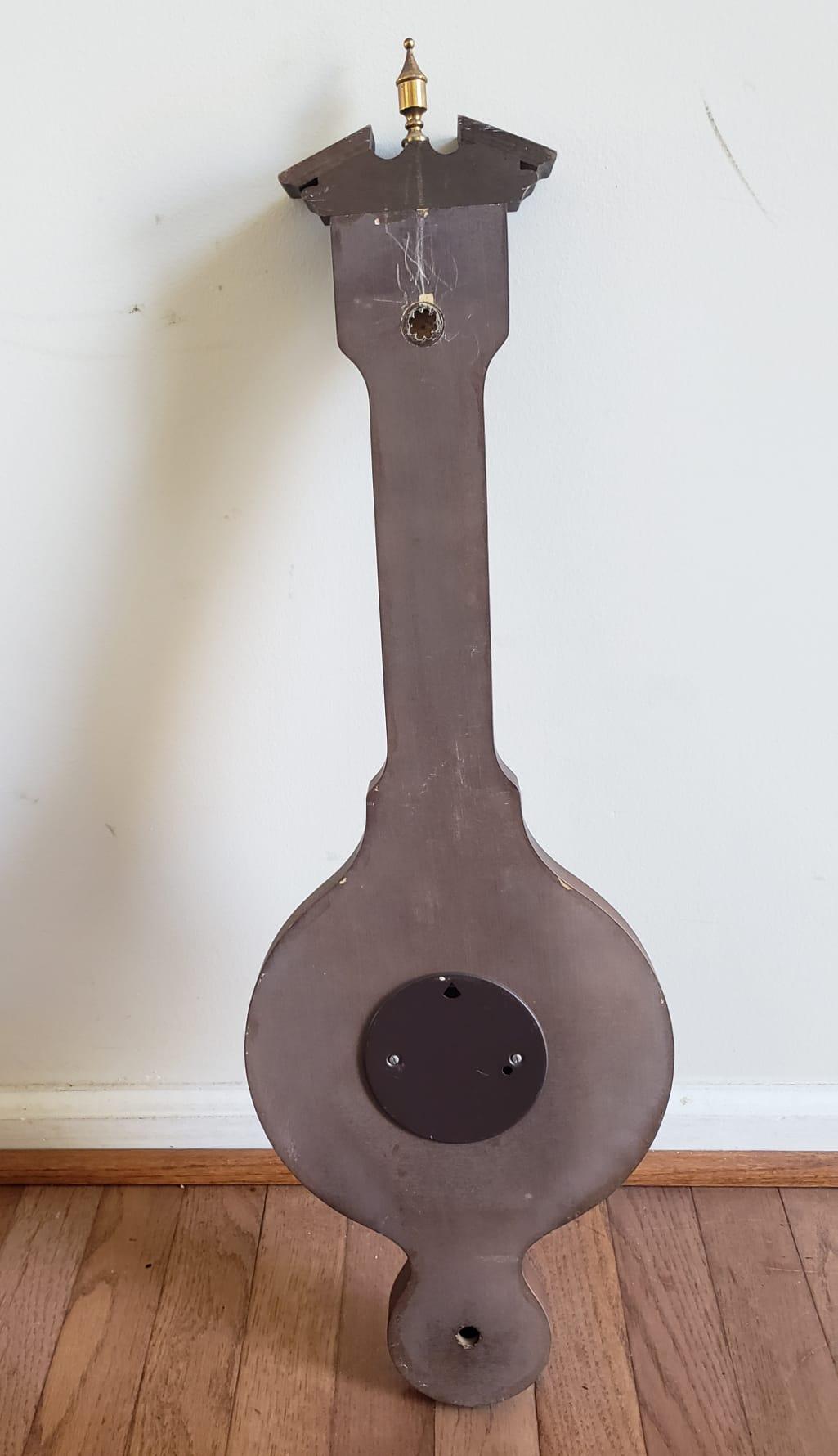 Mid-Century Georgian Style German Wall Barometer In Good Condition For Sale In Germantown, MD