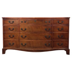 Mid Century Georgian Style Lowboy Dresser with Bowfront