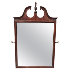 Mid Century Georgian Style Mahagoni Wandspiegel