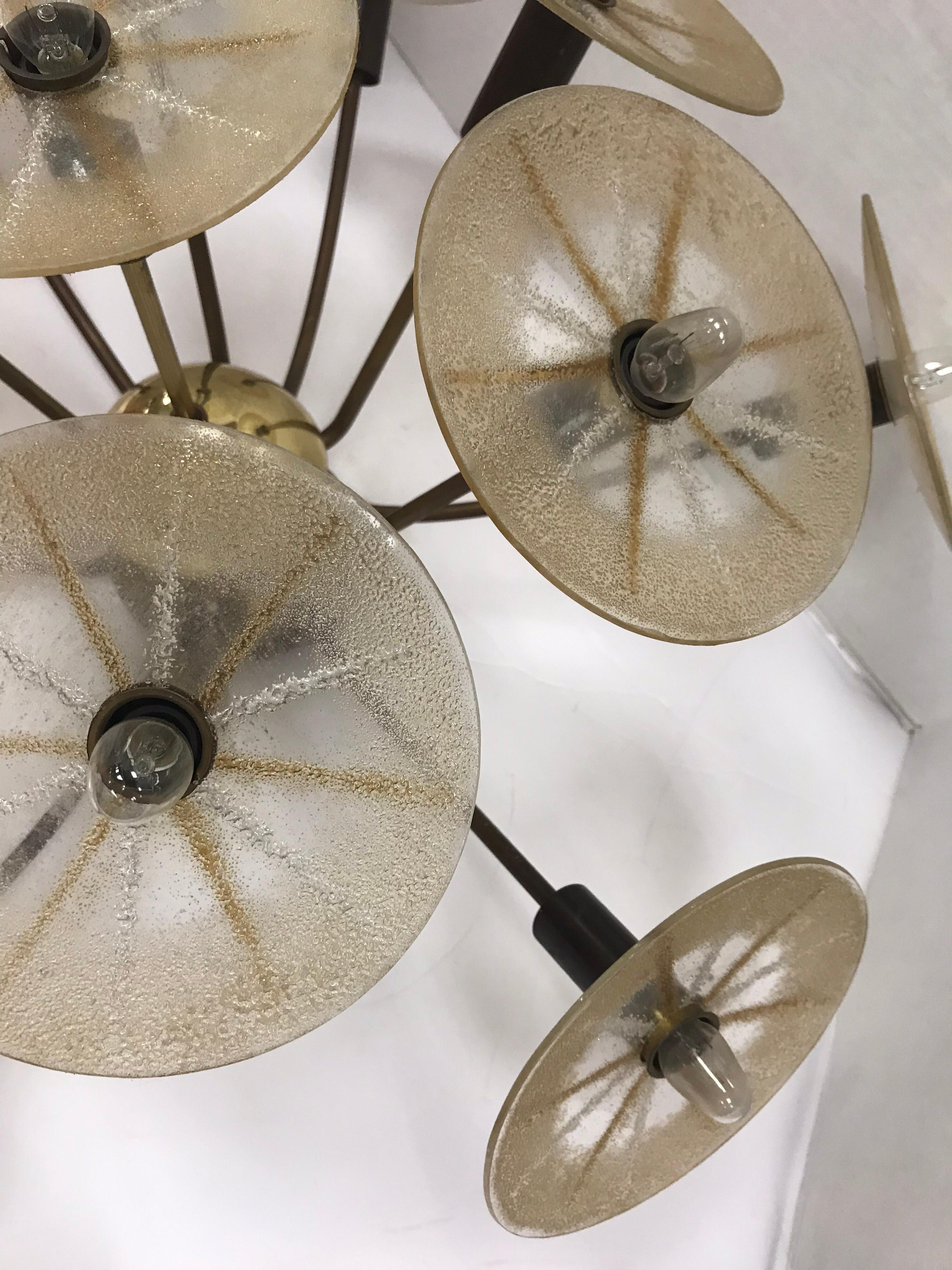 Metal Midcentury Gerald Thurston for Lightolier 1950s Light Fixture Chandelier