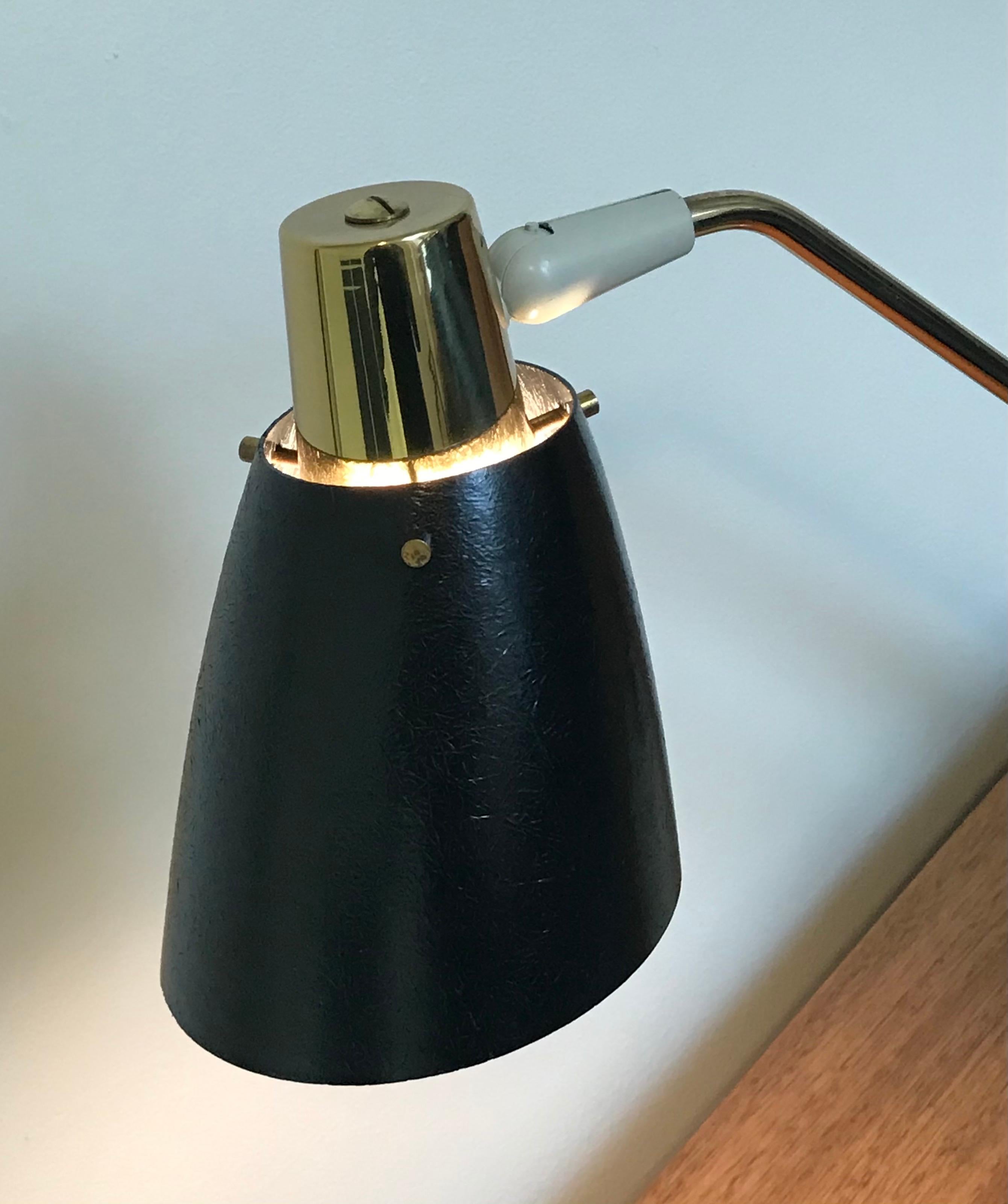 Schreibtischlampe mit Gelenk, Gerald Thurston für Lightolier, Mitte des Jahrhunderts im Angebot 2