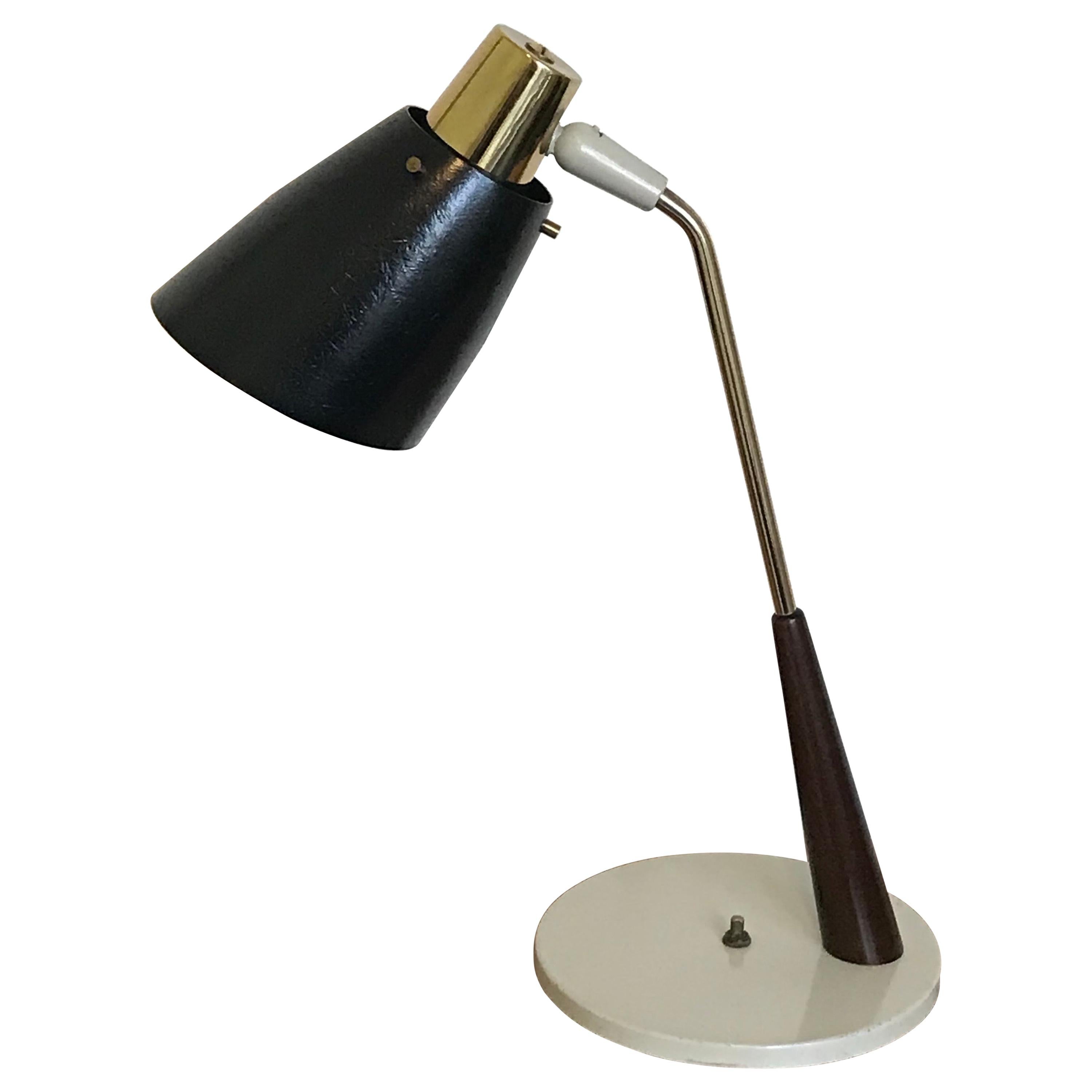 Schreibtischlampe mit Gelenk, Gerald Thurston für Lightolier, Mitte des Jahrhunderts im Angebot