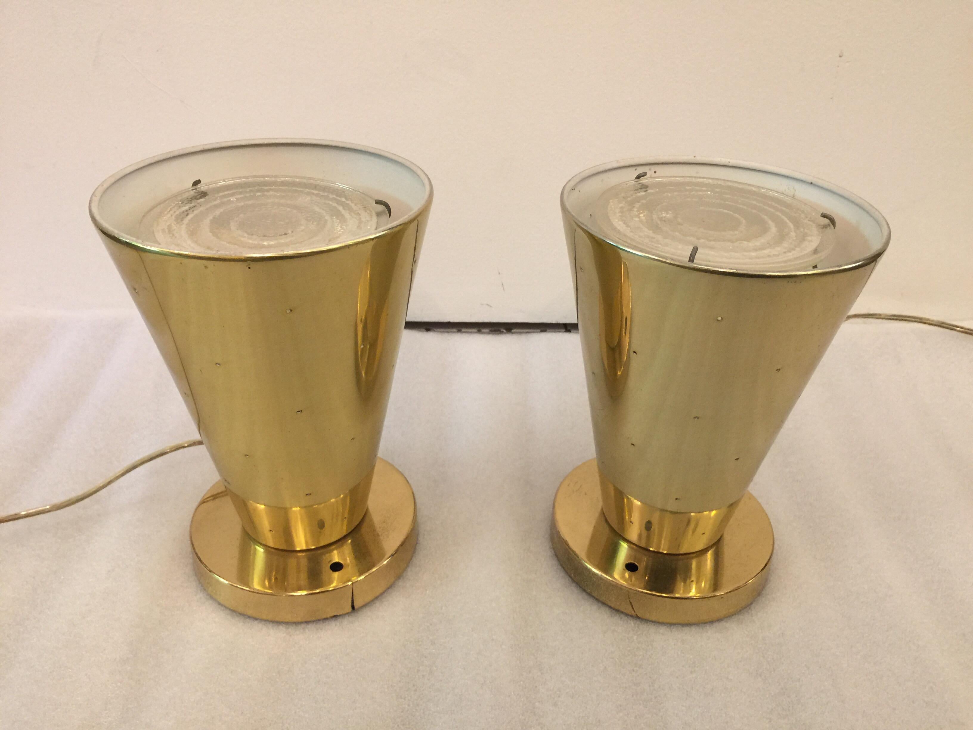 Midcentury Gerald Thurston for Lightolier Ceiling Cone Fixtures, Pair 1