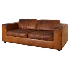 Loveseat de cuero coñac de mediados de siglo, estilo Gerard Van Den Berg by Durlet