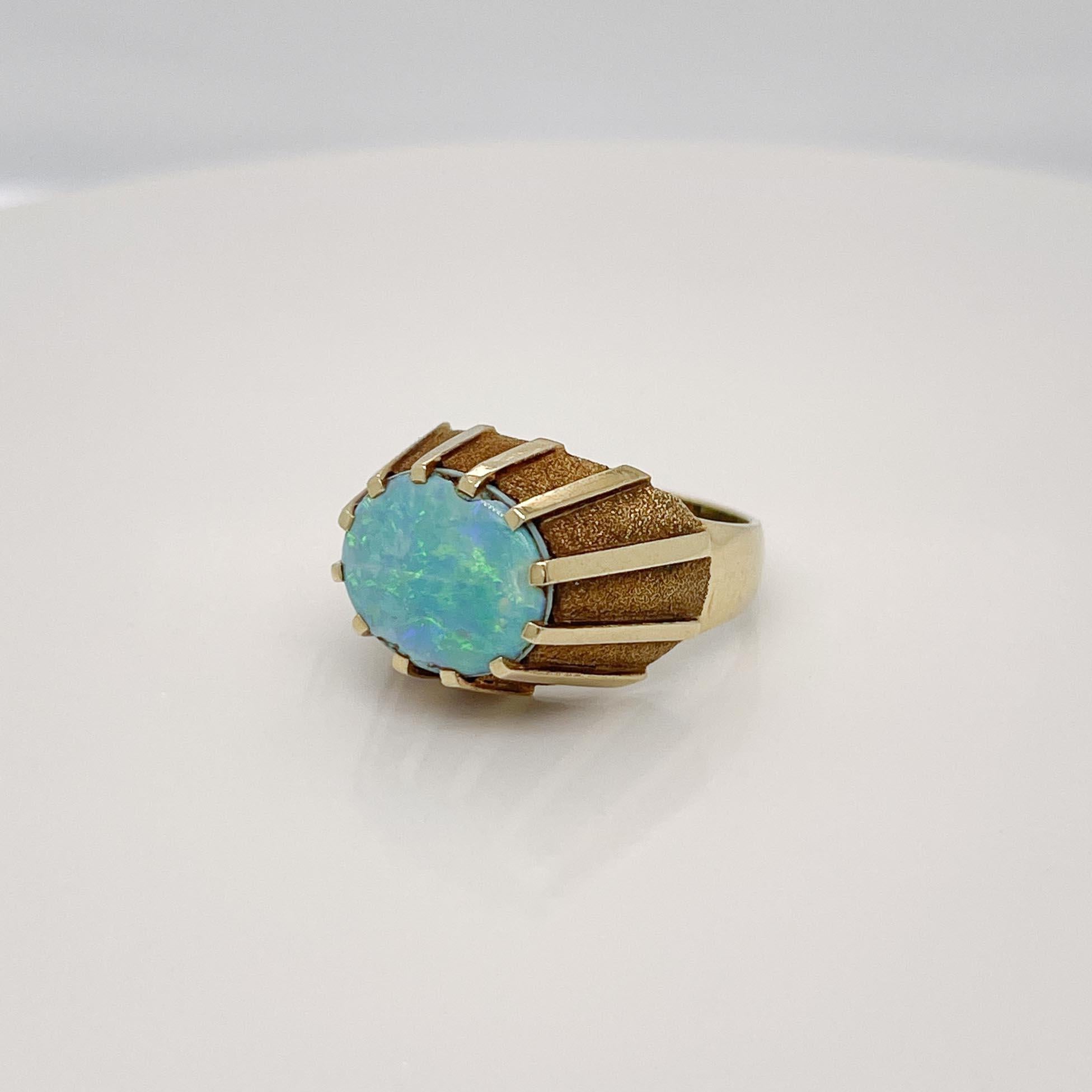 cabochon opal ring