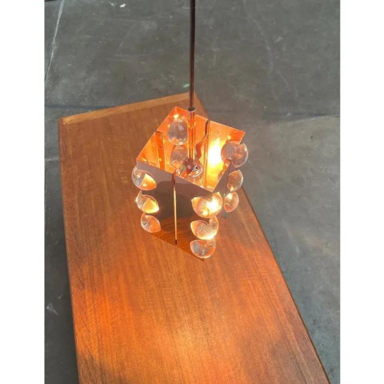 Lampada a sospensione in acrilico e rame della Germania di metà secolo, Cosack, anni '60 in vendita 4