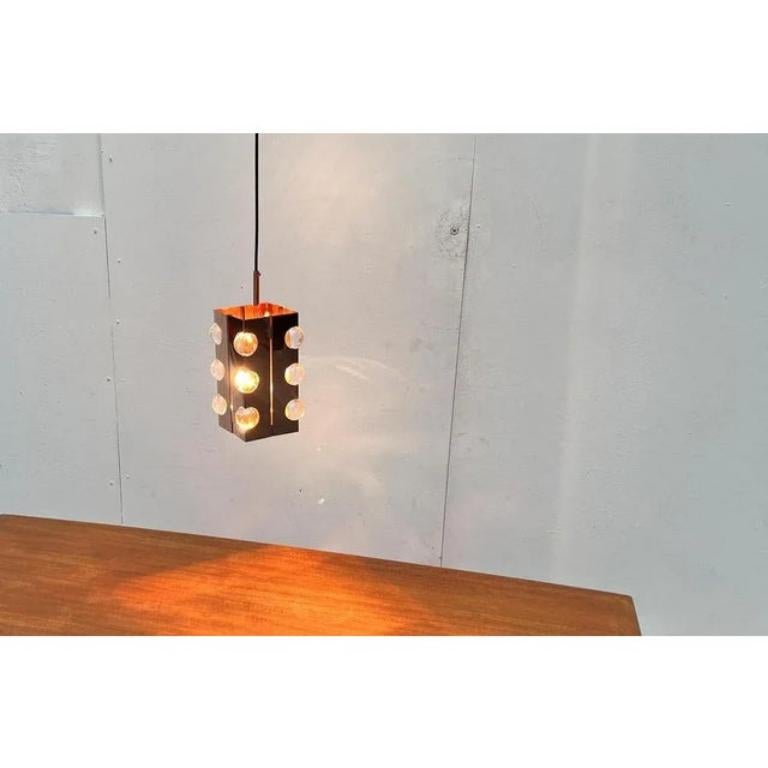 Mid-Century moderno Lampada a sospensione in acrilico e rame della Germania di metà secolo, Cosack, anni '60 in vendita