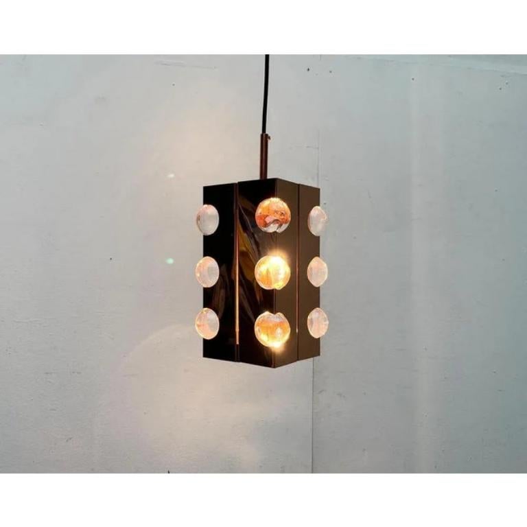 Lampada a sospensione in acrilico e rame della Germania di metà secolo, Cosack, anni '60 In condizioni ottime in vendita a Hamburg, DE