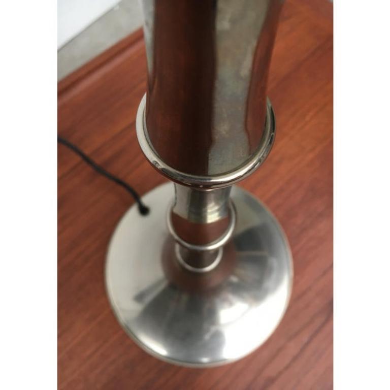 Lámpara de mesa alemana de bambú de mediados de siglo, de Ingo Maurer para M Design, años 60 Metal en venta