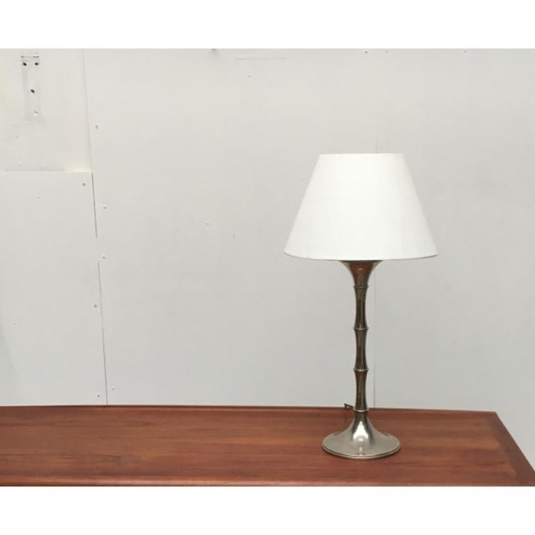 Lámpara de mesa alemana de bambú de mediados de siglo, de Ingo Maurer para M Design, años 60 en venta 2