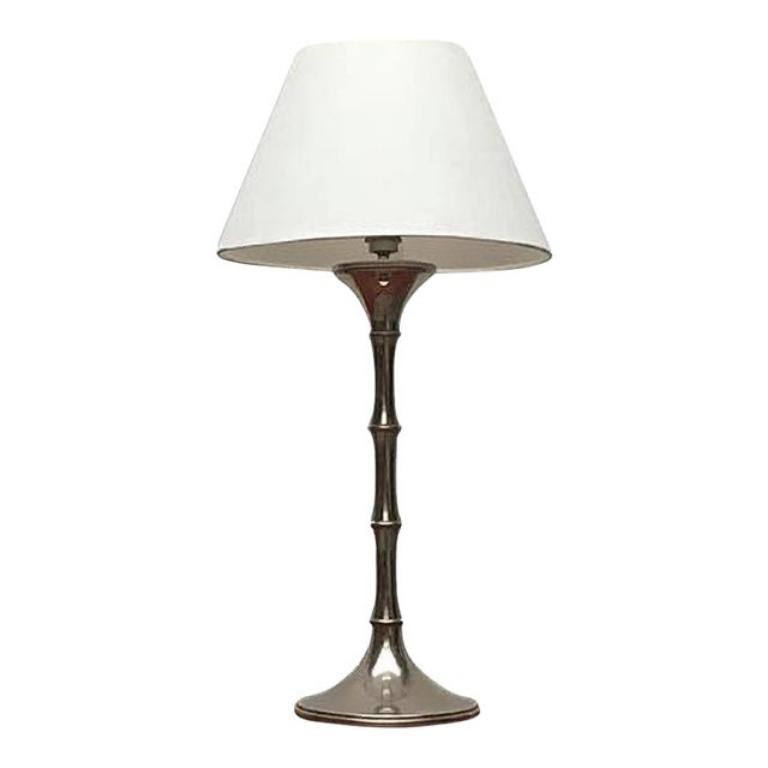 Lámpara de mesa alemana de bambú de mediados de siglo, de Ingo Maurer para M Design, años 60 en venta