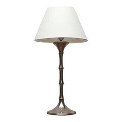 Lampada da tavolo tedesca di metà secolo in bambù di Ingo Maurer per M Design, anni '60
