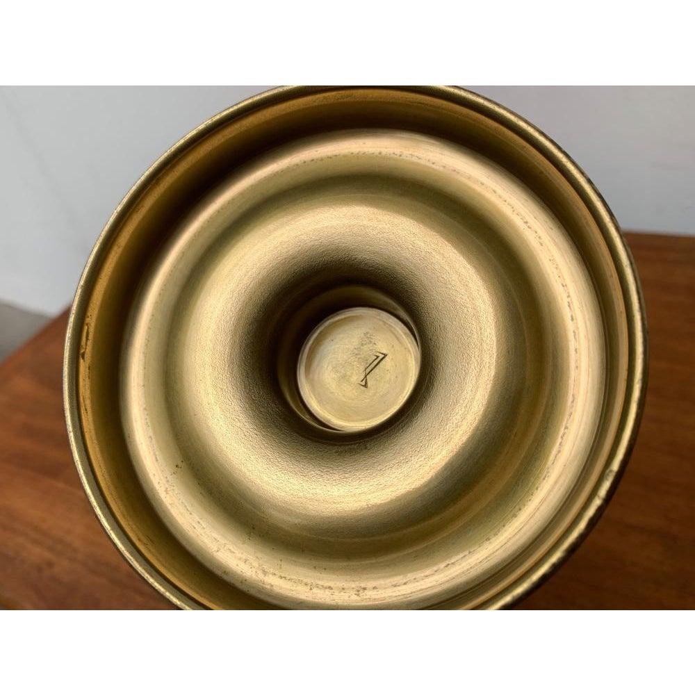 Mid-Century German Brass and Glass Candleholder by Harald Buchrucker, 1960s For Sale 4