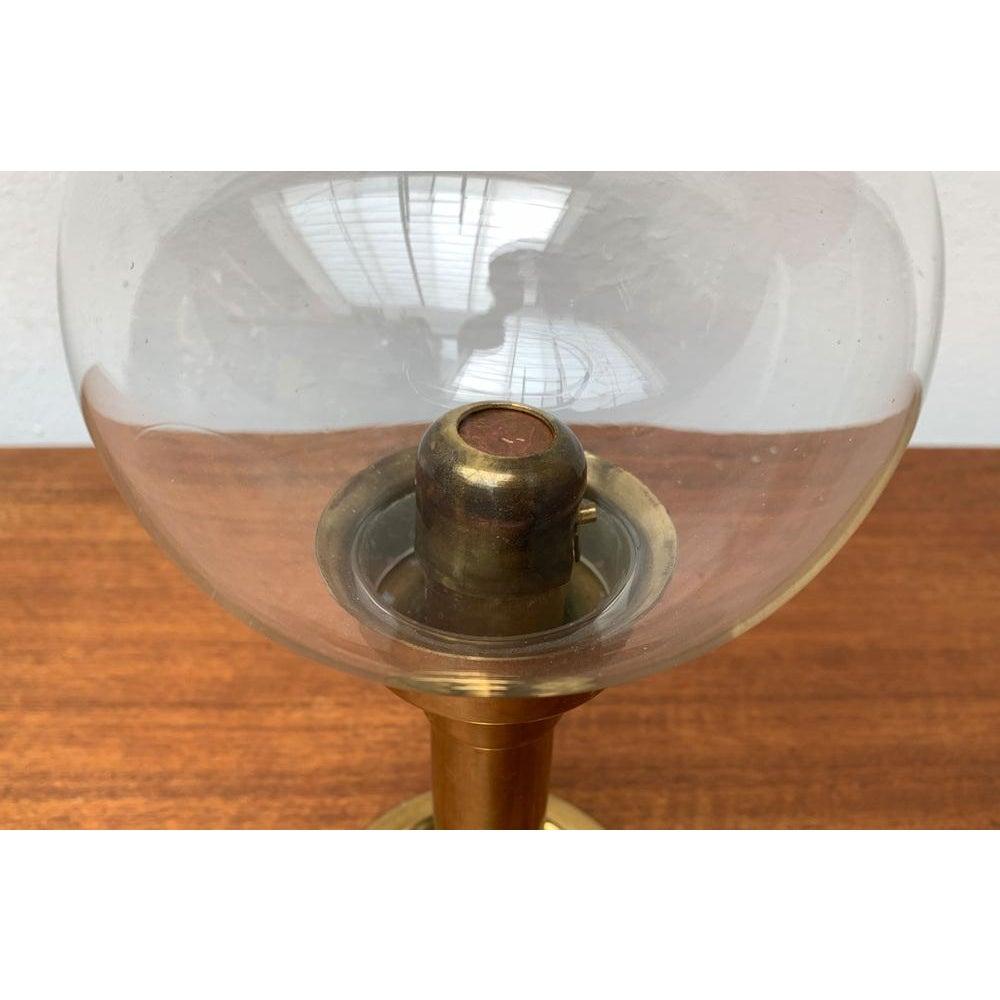 Metal Mid-Century German Brass and Glass Candleholder by Harald Buchrucker, 1960s For Sale