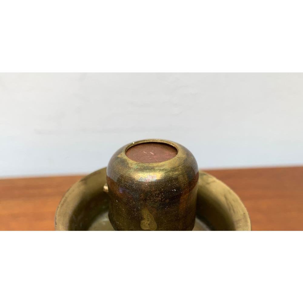 Mid-Century German Brass and Glass Candleholder by Harald Buchrucker, 1960s For Sale 3