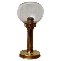 Mid-Century German Brass and Glass Candleholder by Harald Buchrucker, 1960s