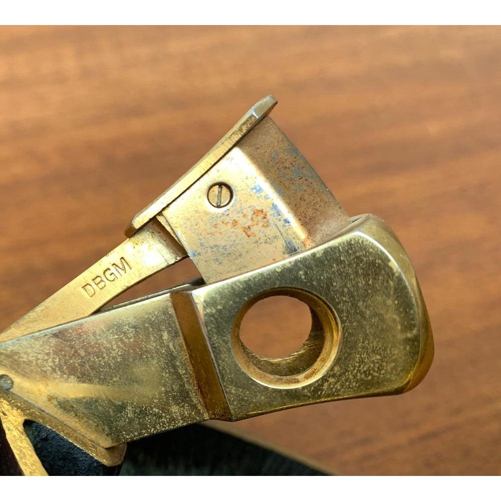 Mid-Century German Brass Ashtray with Cigar Cutter, 1950s For Sale 4