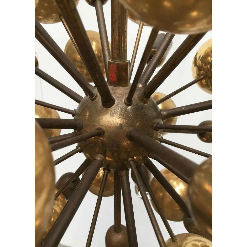 Mid-Century German Brass Atomic Ceiling Pendant Lamp by Dorothee Becker, 1970s For Sale 5