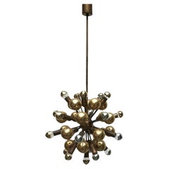 Mid-Century German Brass Atomic Ceiling Pendant Lamp by Dorothee Becker, 1970s