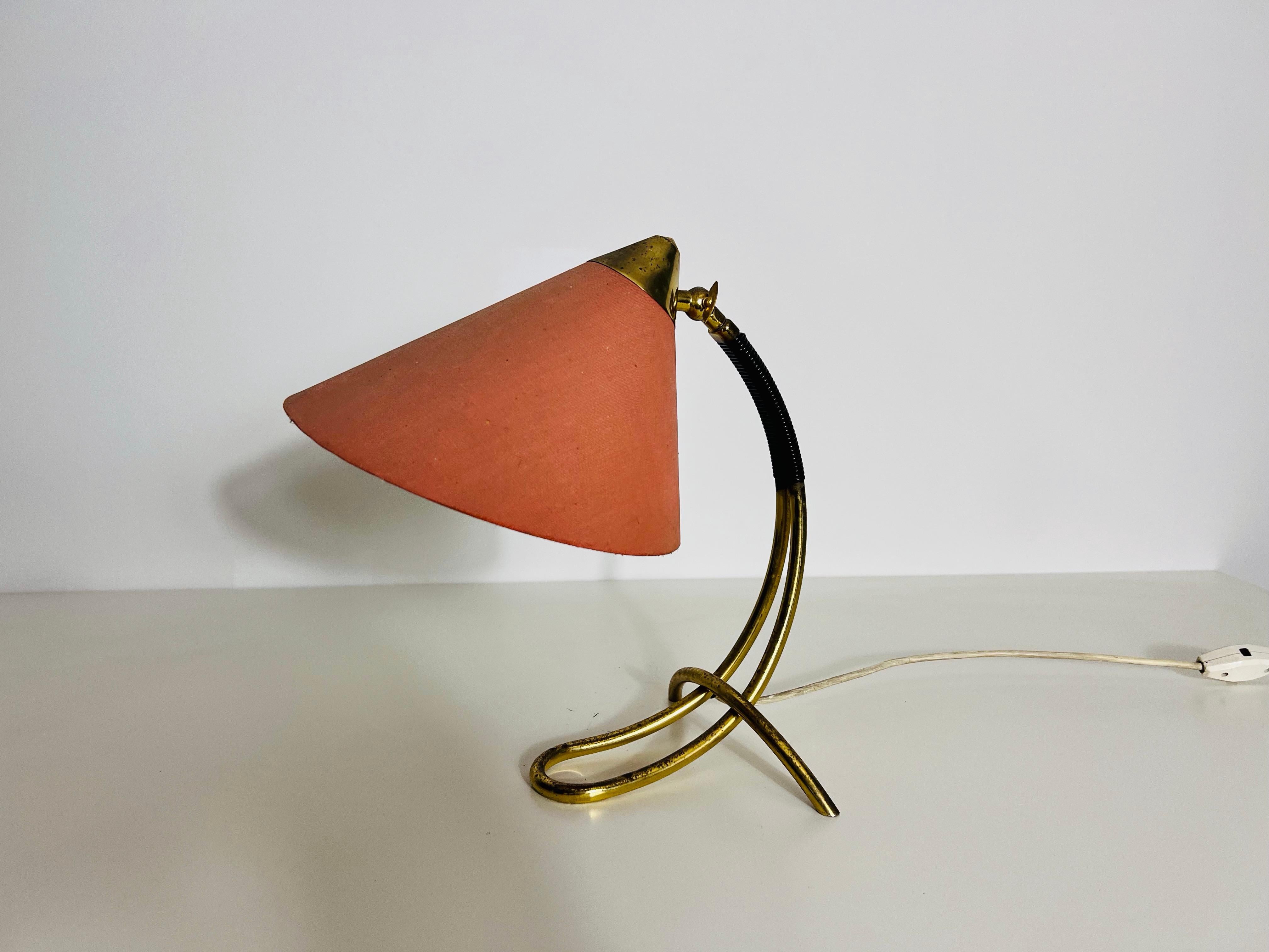 Milieu du XXe siècle Lampe de table allemande en laiton du milieu du siècle, années 1960 en vente