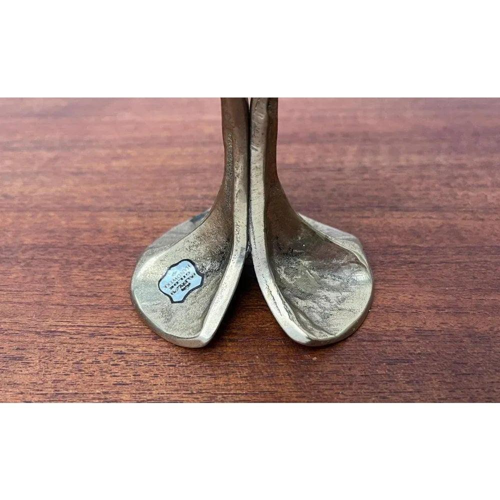 Mid-Century Modern Mid-Century German Bronze Ornamental Oil Lamp from Gilde, 1960s For Sale
