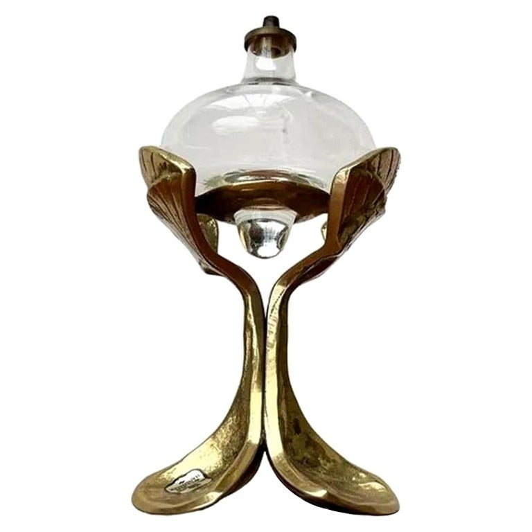Lámpara de aceite ornamental alemana de bronce de mediados de siglo de Gilde, años 60 en venta