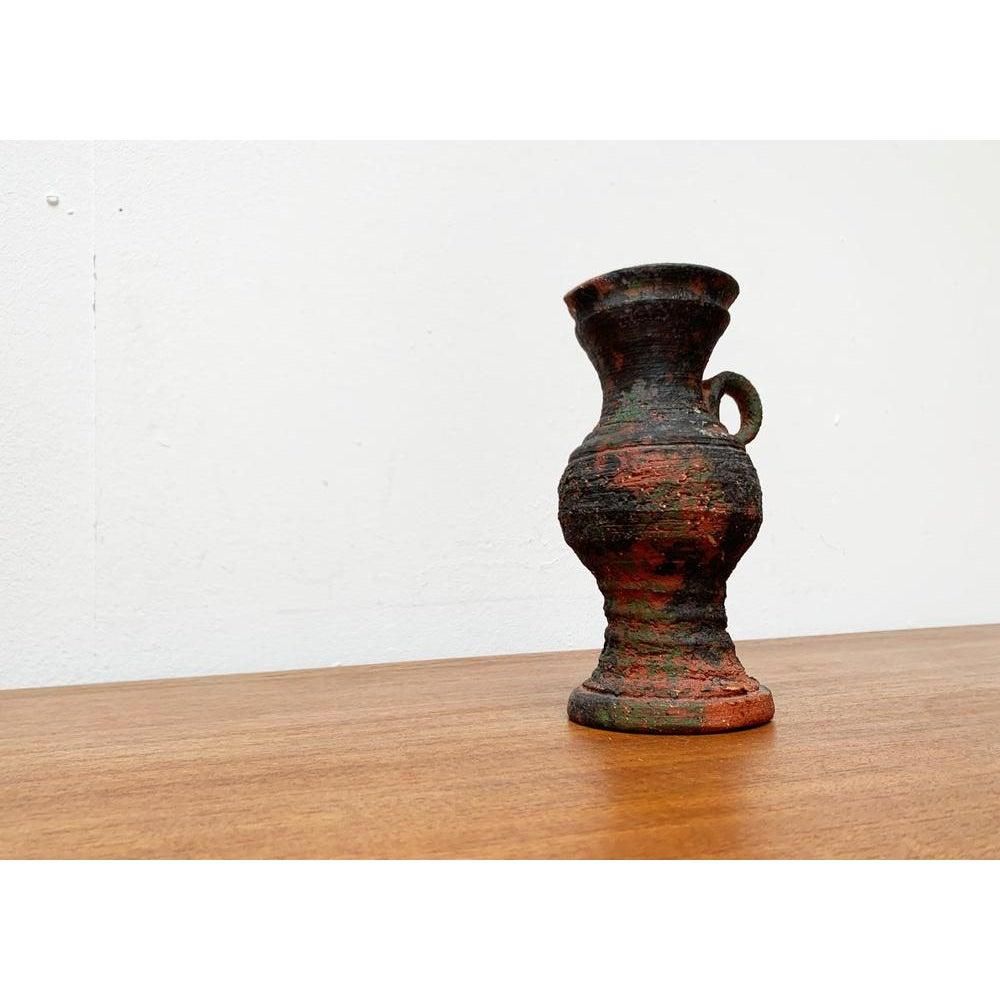 Ceramic Mid-Century German Brutalist Carafe Vase in the style of Gerhard Liebenthron For Sale