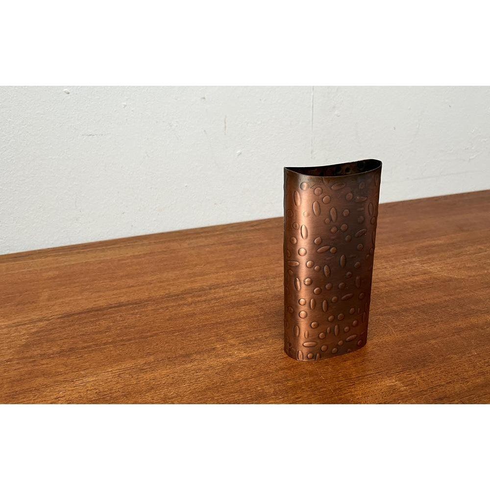 Mid-Century Modern Mid-Century German Brutalist Copper Vase from Mussbach, 1960s For Sale