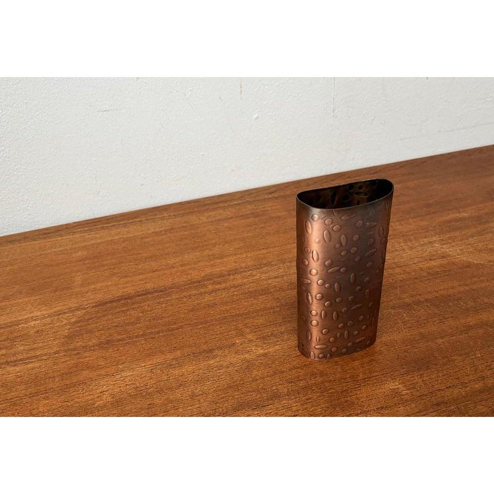 20th Century Mid-Century German Brutalist Copper Vase from Mussbach, 1960s For Sale