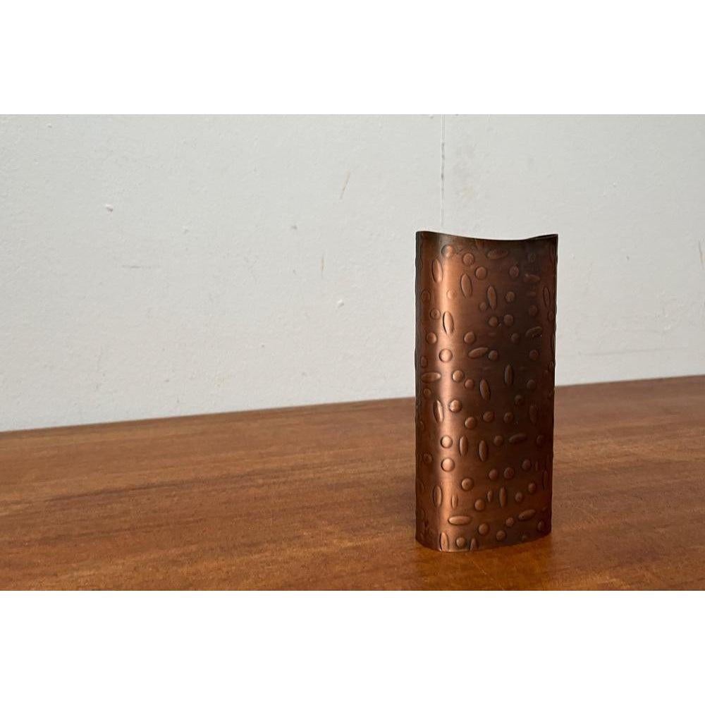 Mid-Century German Brutalist Copper Vase from Mussbach, 1960s For Sale 1